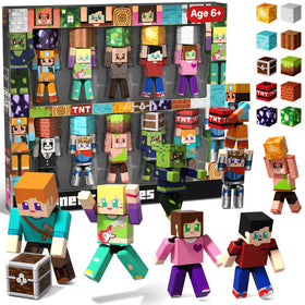 Magneverse 20 Pcs magnetic action figures with poseable joints for imaginative play.