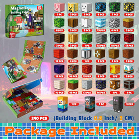 Magneverse 240pcs magnetic blocks create lava-flow world for hands-on exploration