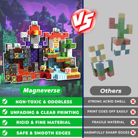 Magneverse 240pcs magnetic blocks are smooth and non-toxic, built to last