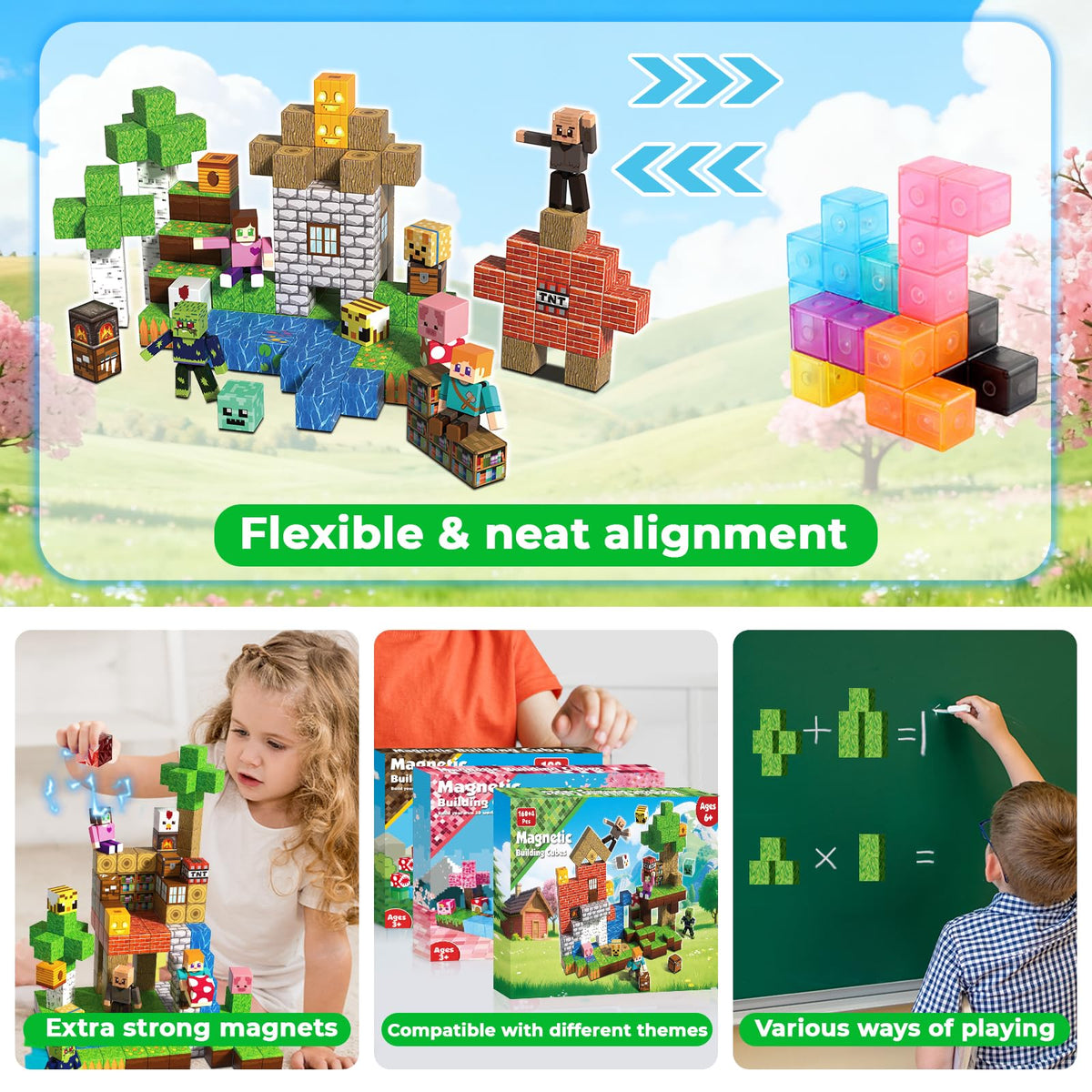 Magneverse classroom blocks enable collaborative, guided building activities