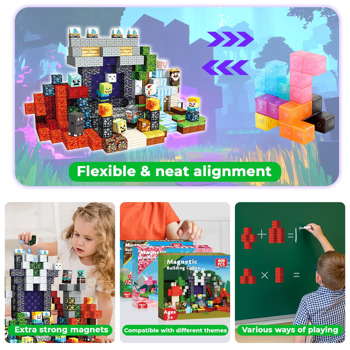 Magneverse building blocks invite hands-on assembly and collaborative, imaginative play.