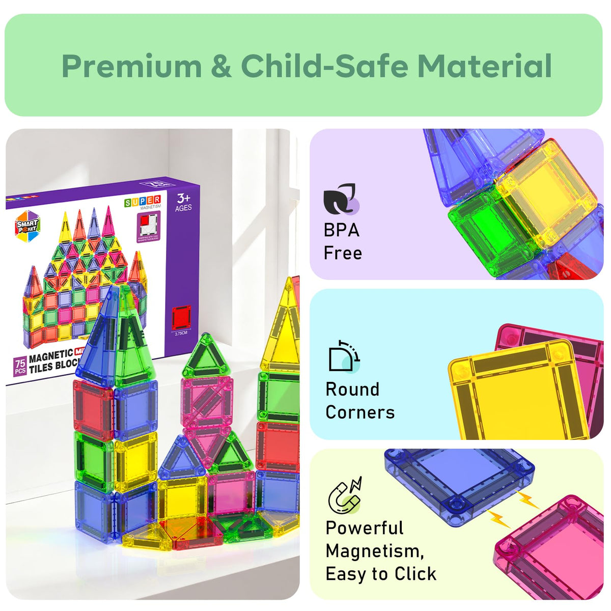 Magneverse strong magnets provide sturdy builds in compact tiles