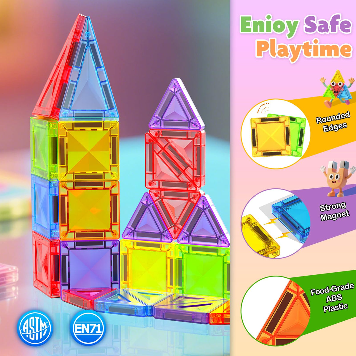 Family travelers enjoy quiet, focused tile construction on planes and trips.