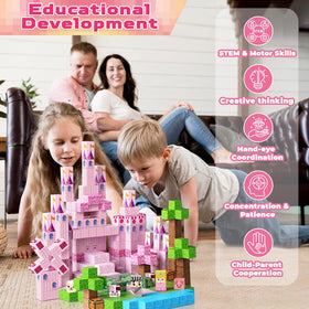 Magneverse pink castle gift idea inspires hours of creative pretend play.