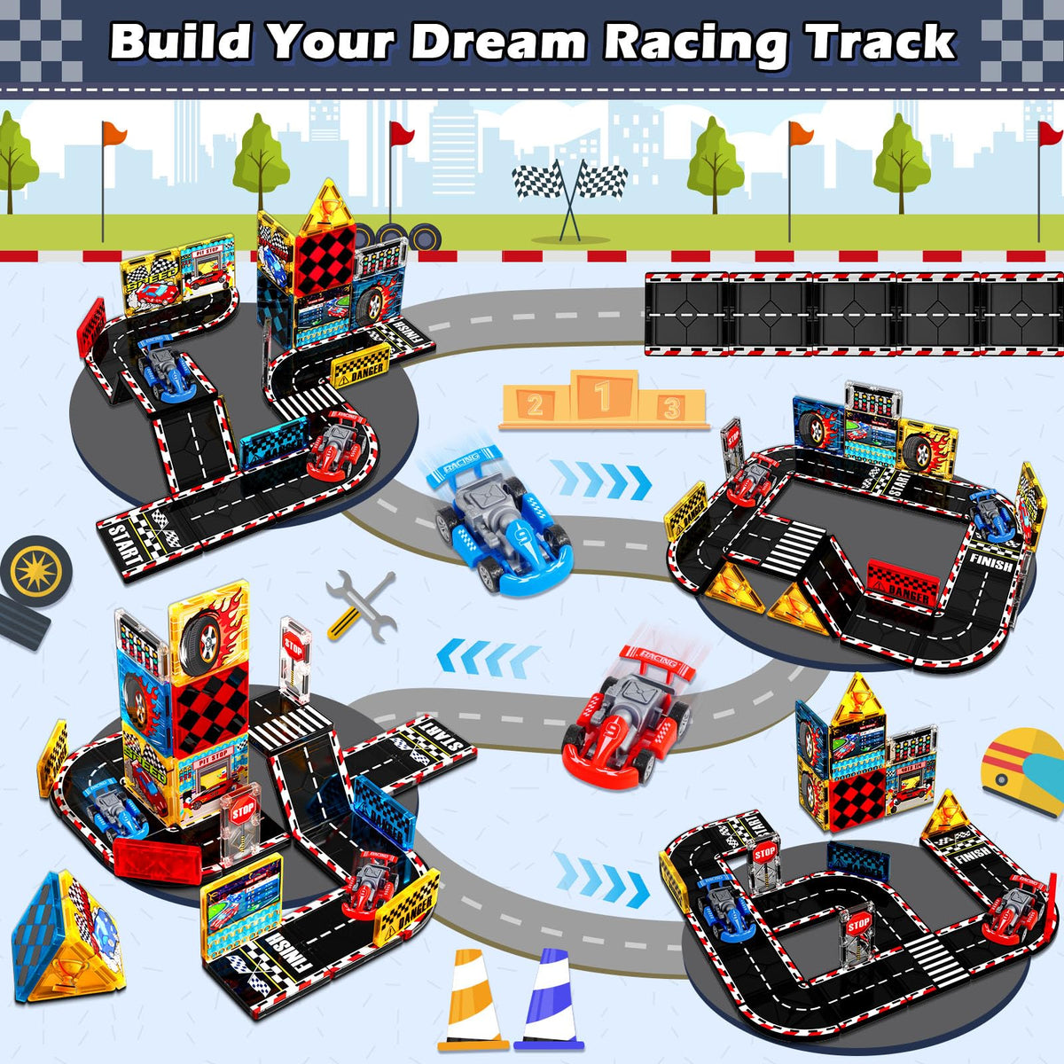 Magneverse pit stop station offers realistic racing moments