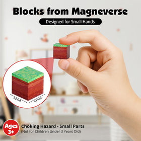 Magneverse Portal magnet stack demonstrates easy assembly for little hands.