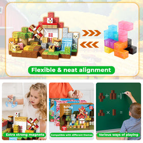 Magneverse safe, durable blocks with smooth edges protect little hands.