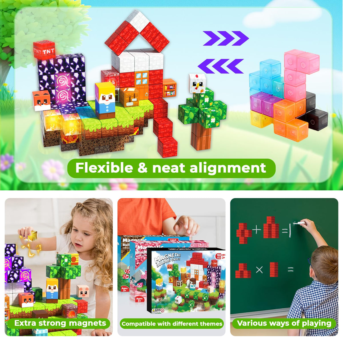 Gift-ready Magnevia magnetic blocks in an organized storage box