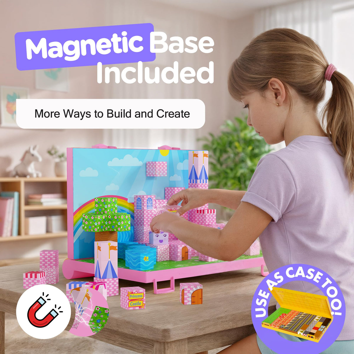 Magnezo 84-piece magnetic-building-set ready for creative construction