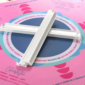 Magnolia Mahjong neoprene mat pink packaging-ready for quick setup and storage.