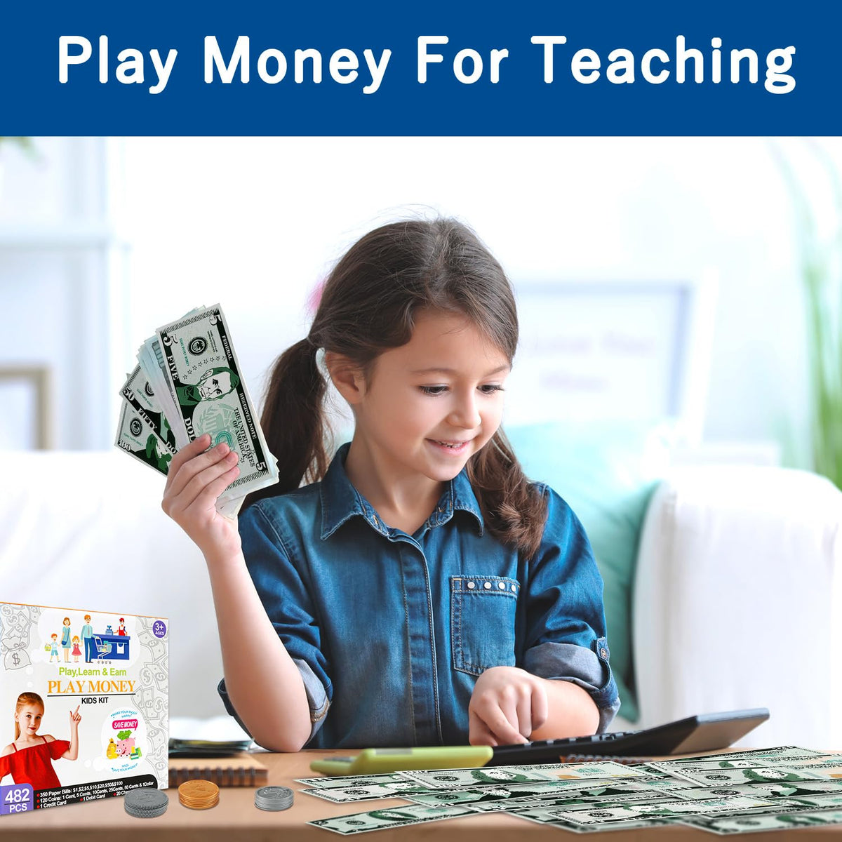 Magology close-up on plastic coins to boost hand-eye coordination.