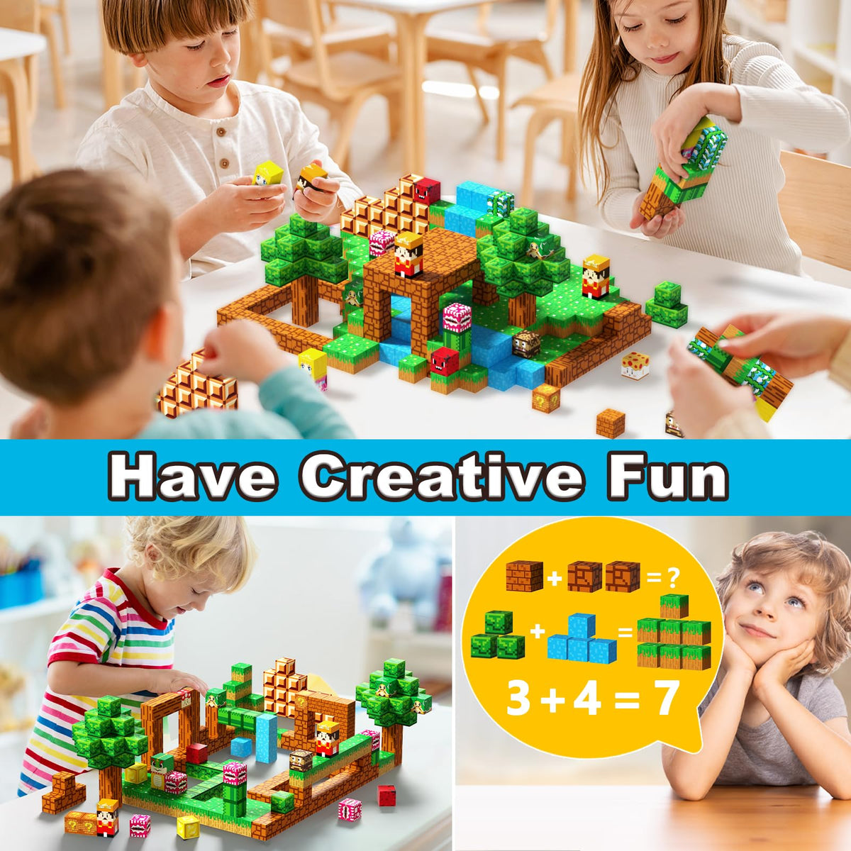 Magpixel 32-pattern set inspires creative forest city builds.