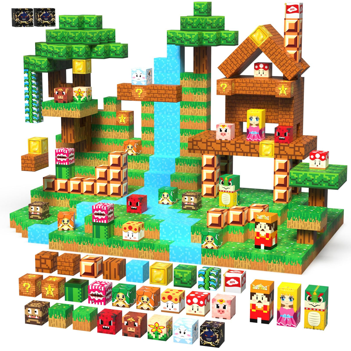 Magpixel party favors 100pcs set — vibrant blocks for open-ended play.