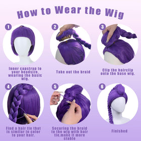 MAGQOO easy-install wig for kids, perfect for quick costume changes.