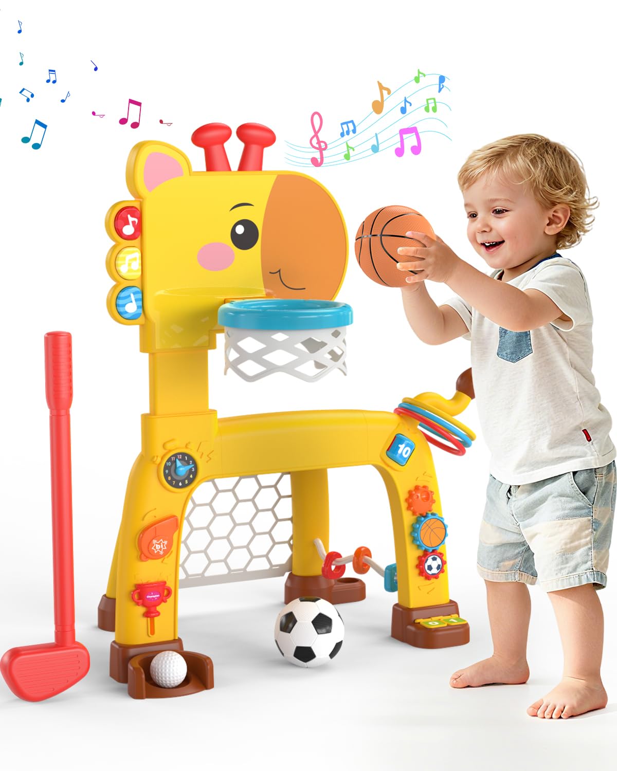 Magthic 4-in-1 toddler sports playset giraffe shape setup for active indoor and outdoor fun.