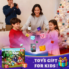 Magtocore Magnetic Blocks child-building scene encourages hands-on creation.