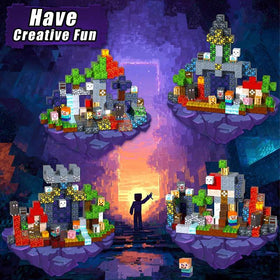 Magtocore Magnetic Blocks lava-forest-scene captures adventurous play and sequencing.