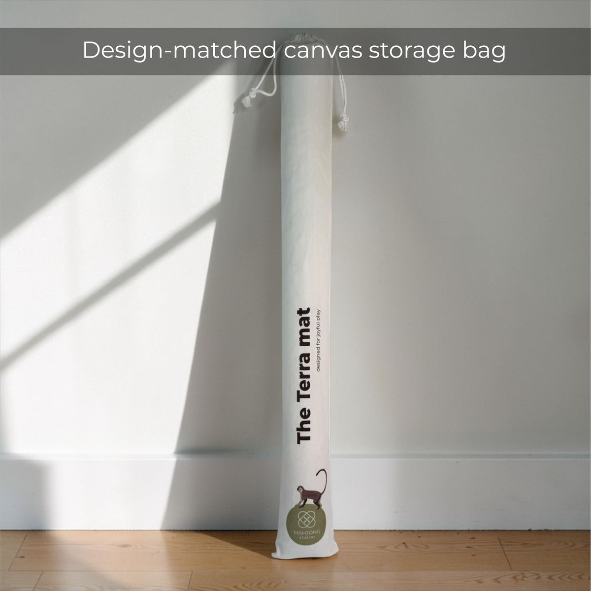 Mahjong Atelier Terra Edition canvas-bag image highlights easy transport.