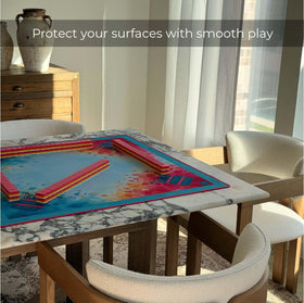 Mahjong Atelier non-slip rubber back keeps mat stable on tables