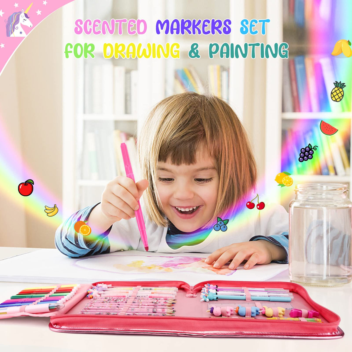 MAIGOZON 12 unicorn colored pencils for smooth lines