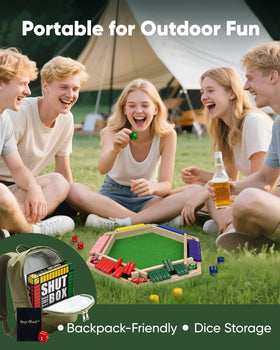 Maiji Planet Shut The Box scoreboard and pieces support easy scoring and quick rounds.