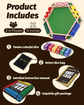 Maiji Planet Shut The Box travel-friendly wooden set fits any trip.