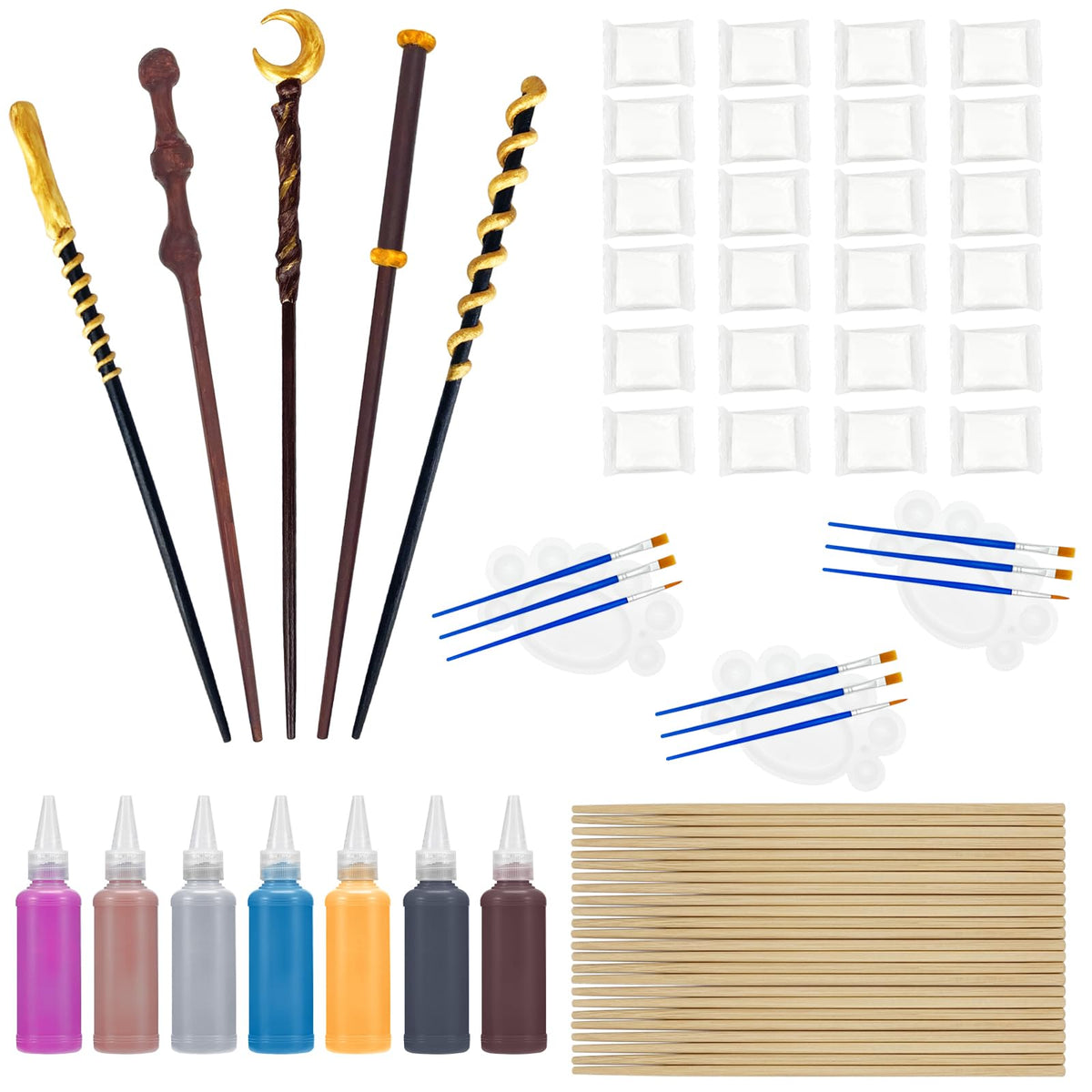 Maikoi Magic Wand Making Kit wands ready for imaginative play and DIY crafting