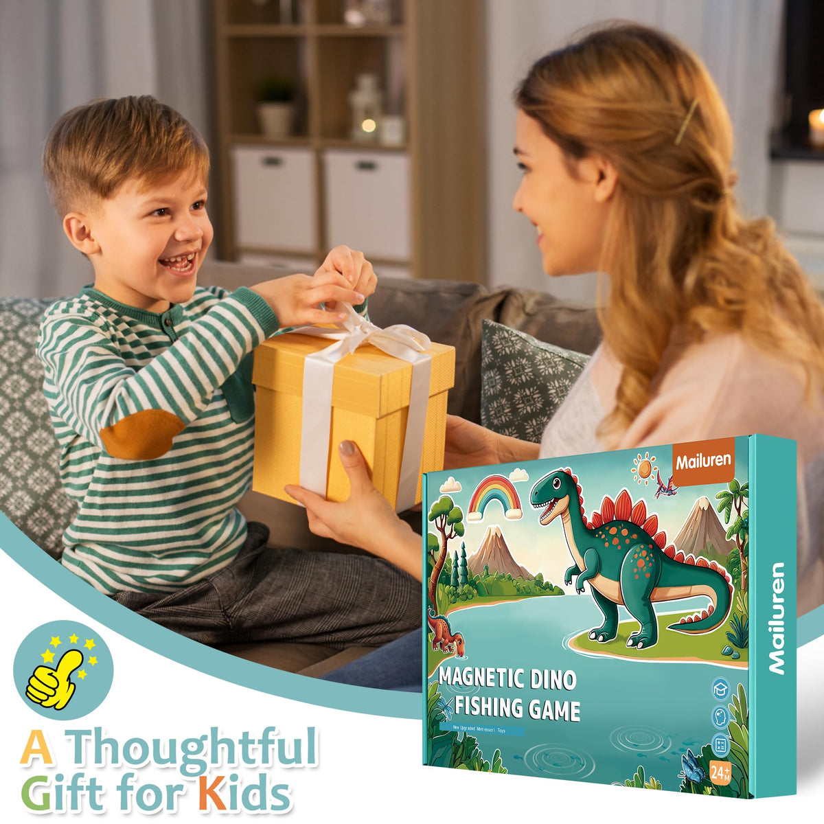 Mailuren Montessori-inspired learning toy supports independent play and growth.