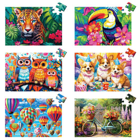Maiqufa 6-pack 36-large-piece puzzles for seniors—easy-to-handle pieces for dexterity.