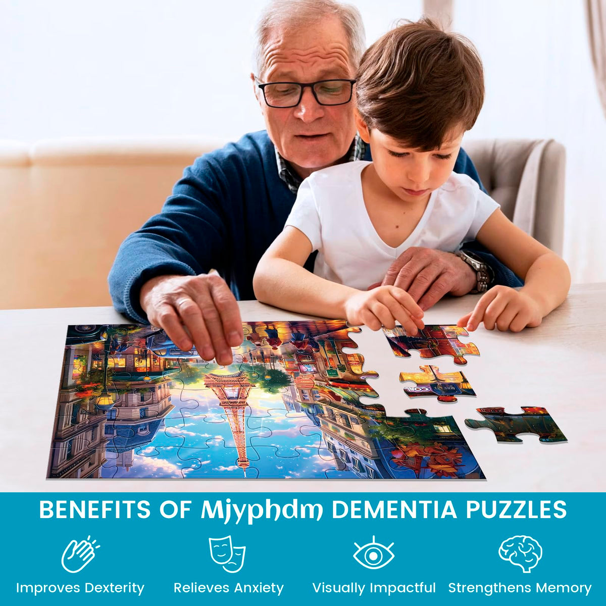 Maiqufa dementia-friendly design supporting independent or shared puzzle time.