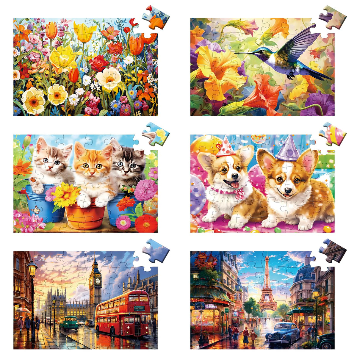 Maiqufa large-piece puzzle close-up with easy-to-handle pieces for seniors.