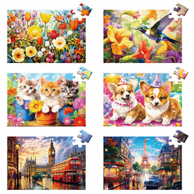 Maiqufa large-piece puzzle close-up with easy-to-handle pieces for seniors.