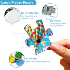 Maiqufa thick textured pieces aid grip and control during puzzle assembly.