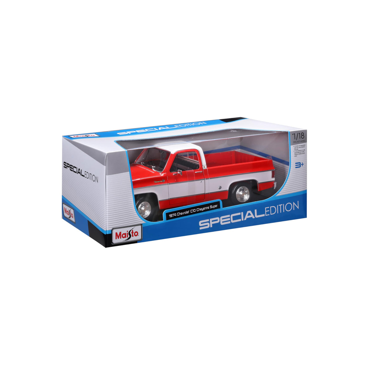 Maisto 1:18 Chevrolet C10 Cheyenne Super adjustable seats on some models for realism