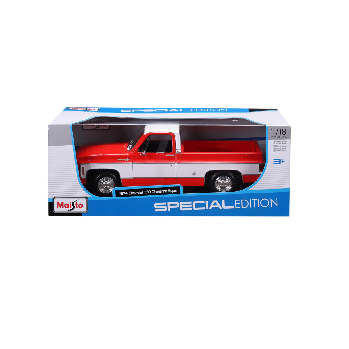 Maisto 1:18 Chevrolet C10 Cheyenne Super engine compartment shows under-hood detail