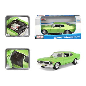 Maisto 1:24-scale green Nova SS die-cast display model ready for shelves.