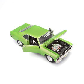 Maisto 1:24-scale Nova SS opening doors reveal interior detail for interactive viewing.
