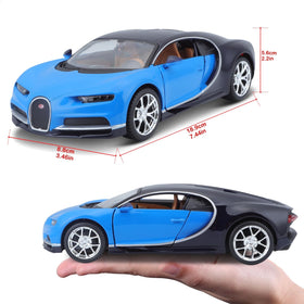 Maisto Bugatti Chiron 1:24 premium silver-tone parts