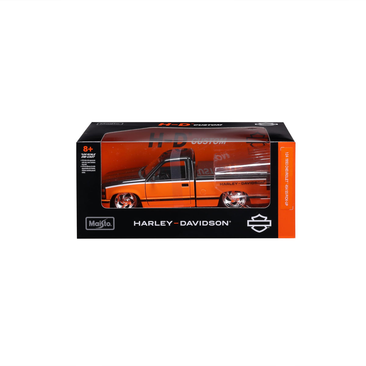 Maisto Harley-Davidson Custom 1993 Chevy Pickup with doors open for interactive display