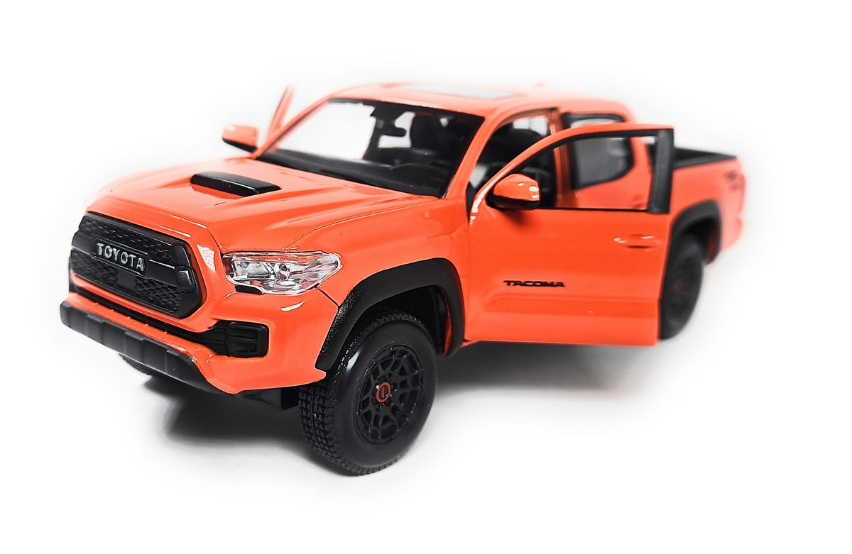 Maisto Tacoma TRD Pro 1:27 side-profile perfect for precise shelf displays