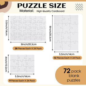Maitys 12-piece blank puzzle set ideal for themed activities