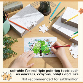 Maitys 28-piece blank puzzle set supports large-scale collaborative art