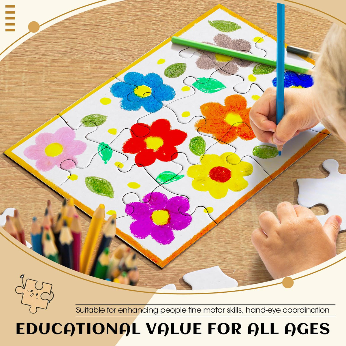 Maitys 28-piece blank puzzle set ideal for event activities and gifts