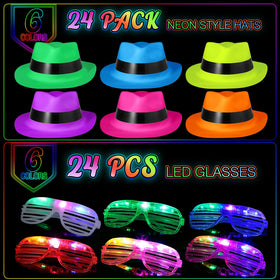 Maitys neon flashing glasses ready for selfies and party ambiance