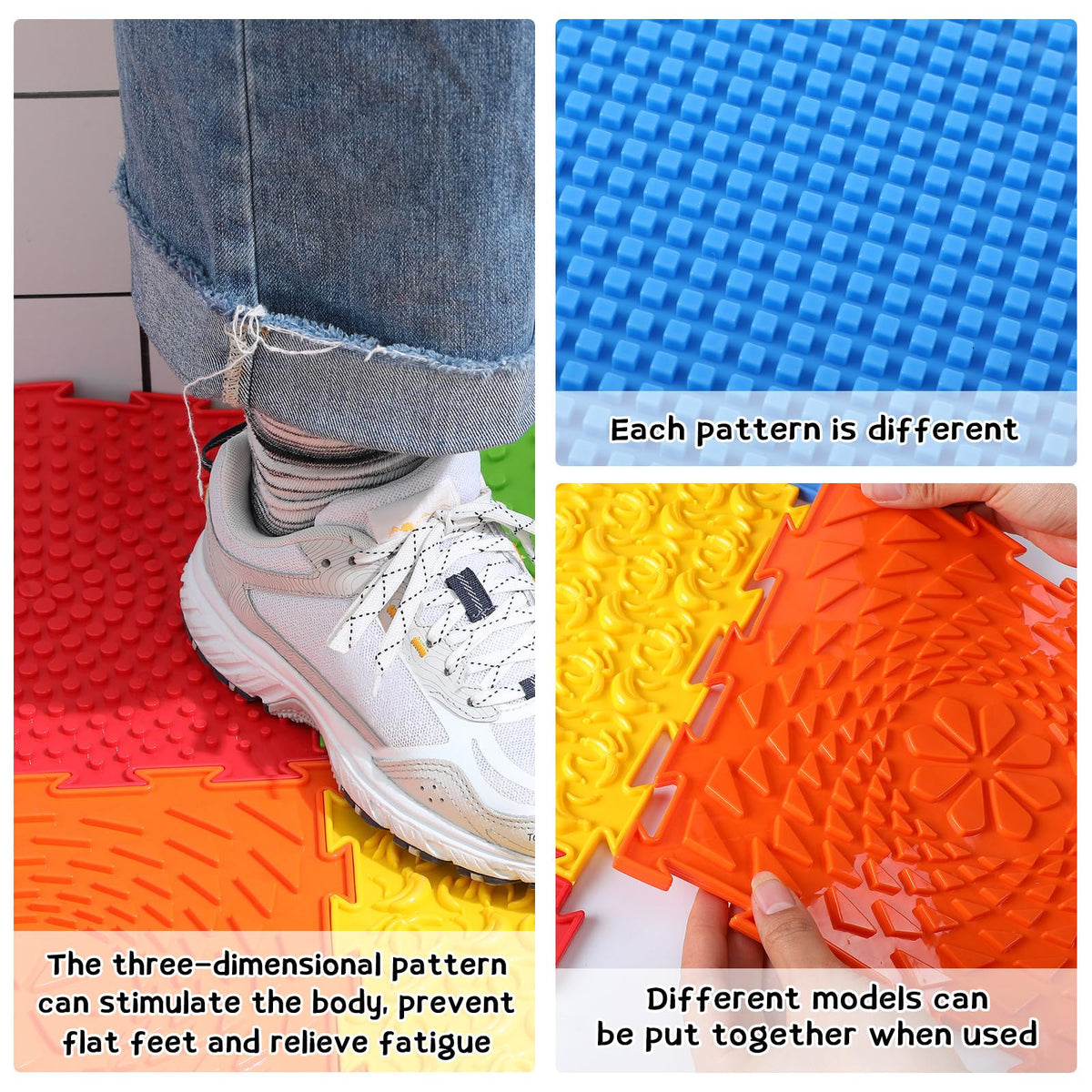 Maitys sensory mats in bright colors encouraging engaging independent play and balance