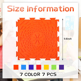 Maitys sensory mats with raised nature textures for tactile stimulation