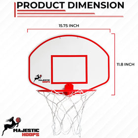 Majestic Hoops durable plastic hoop close-up highlighting sturdy construction.