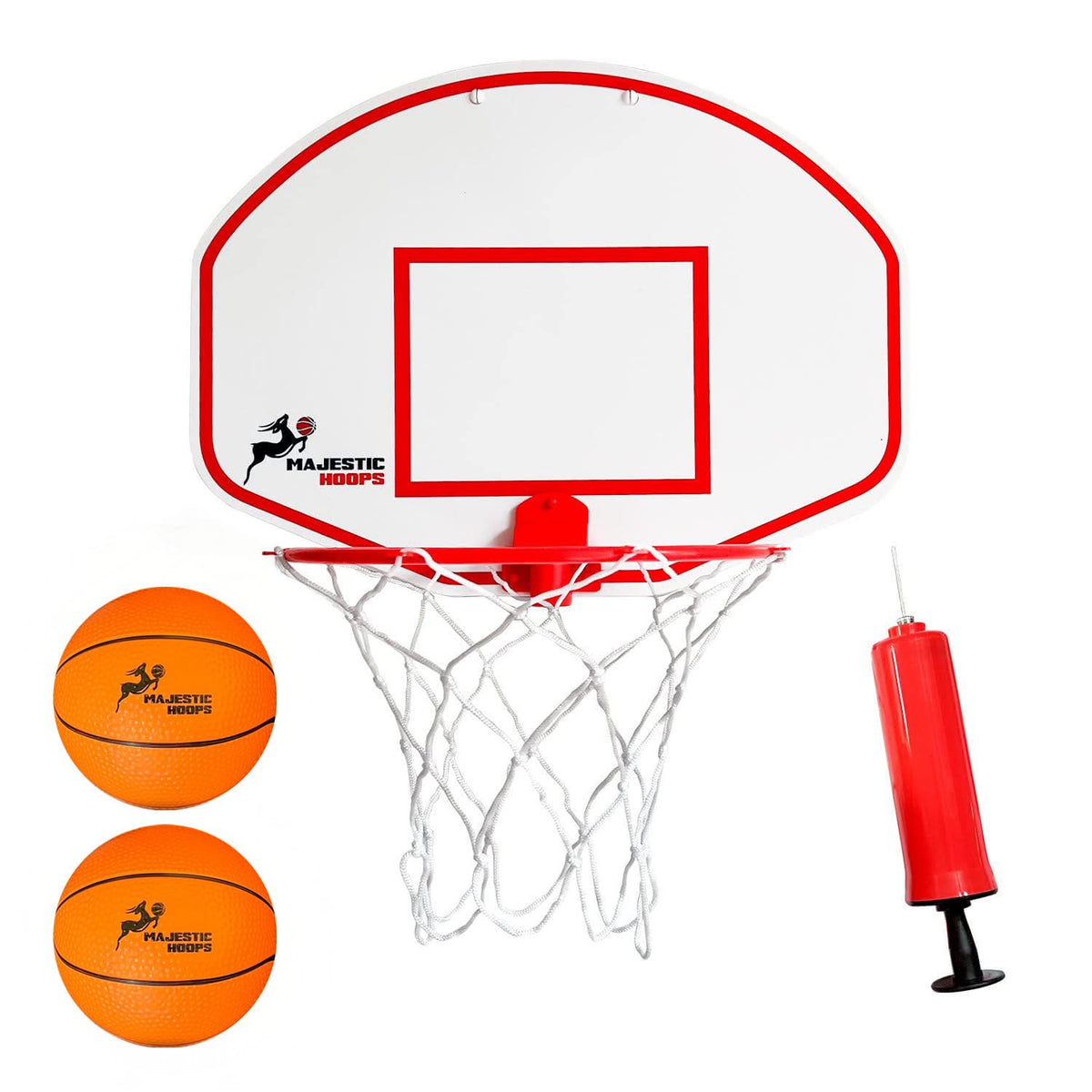 Majestic Hoops mini basketball hoop door setup for quick indoor fun.
