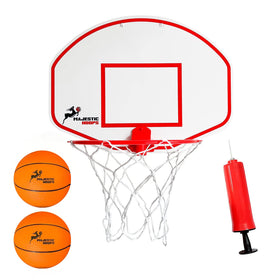 Majestic Hoops mini basketball hoop door setup for quick indoor fun.
