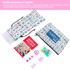 Lightweight melamine Mahjong tiles with engraved faces for durable readability.